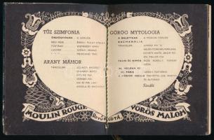 cca 1936 A budapesti Moulin Rouge mulató és a hozzá tartozó margitszigeti Parisien Grill új tavaszi ...