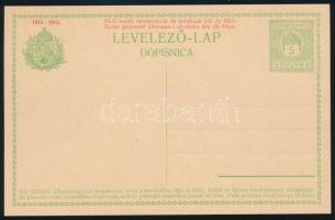 1914 10f díjjegyes, magyar-horvát kétnyelvű hadisegély levelezőlap