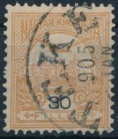 1904 Turul 30f ritka nagy méretű "TEKE" erdélyi bélyegzéssel