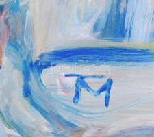 TM jelzéssel: Társaság. Olaj, farost, 50×70 cm