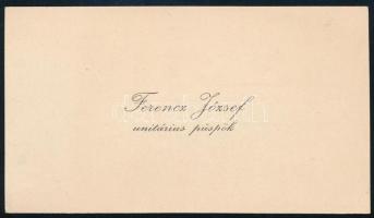 1919 Ferenc József (1835-1928) erdélyi unitárius püspök saját kezű sorai Józsi bácsi aláírással névj...