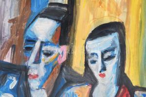 Schönberger jelzéssel: Páros. Olaj, farost, 60×41 cm