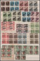 Nagyvárad 1919 21 db 4-es tömb, Bodor vizsgálójellel