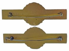 1970 k. "Határőrség" műgyantás fém jelvény (2x) (28x78mm) TXF-VF
