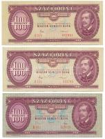 1968. 100Ft + 1984. 100Ft (2x, egyik enyhén eltolódott nyomat) T:F közte szép papír