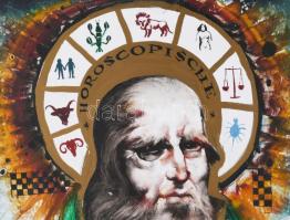 Szilágyi Imre (1942-): Horoscopische. Olaj, karton, jelzés nélkül. 70x55 cm. Fakeretben