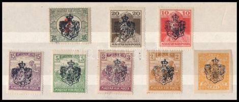 Ada 1919 8 db magán felülnyomású bélyeg, Bodor vizsgálójellel