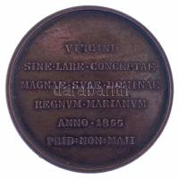 Ausztria 1855. "IX. Pius / Szeplőtelen fogantatás dogmája" bronz emlékérem. Készítő: Carl ...