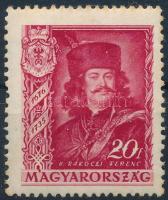 1935 II. Rákóczi Ferenc 20f "piros pont az M és az A között" lemezhiba (rozsda / stain)