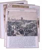 1914-1915 Az I. világháború kezdetei 14 tabló eredeti fotókkal, képeslapokkal és újságkivágásokkal v...