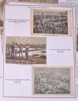 1914-1915 Az I. világháború kezdetei 14 tabló eredeti fotókkal, képeslapokkal és újságkivágásokkal v...