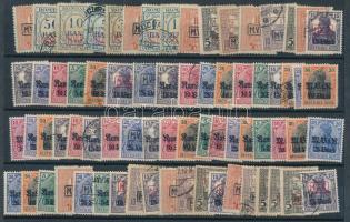 Német megszállás Romániában 1919 71 db bélyeg, stecklapon