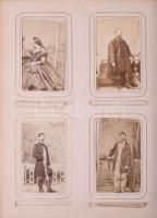 ca 1860-1870 Fotótörténeti gyűjtemény 130 db kiváló állapotú vizitkártyával és kabinetfotóval, mind ...