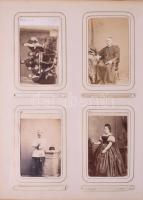 ca 1860-1870 Fotótörténeti gyűjtemény 130 db kiváló állapotú vizitkártyával és kabinetfotóval, mind ...