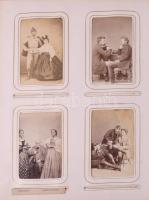 ca 1860-1870 Fotótörténeti gyűjtemény 130 db kiváló állapotú vizitkártyával és kabinetfotóval, mind ...