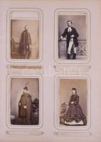 ca 1860-1870 Fotótörténeti gyűjtemény 130 db kiváló állapotú vizitkártyával és kabinetfotóval, mind ...