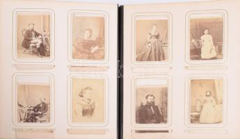 ca 1860-1870 Fotótörténeti gyűjtemény 130 db kiváló állapotú vizitkártyával és kabinetfotóval, mind ...