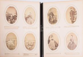 ca 1860-1870 Fotótörténeti gyűjtemény 130 db kiváló állapotú vizitkártyával és kabinetfotóval, mind ...