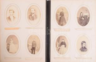 ca 1860-1870 Fotótörténeti gyűjtemény 130 db kiváló állapotú vizitkártyával és kabinetfotóval, mind ...