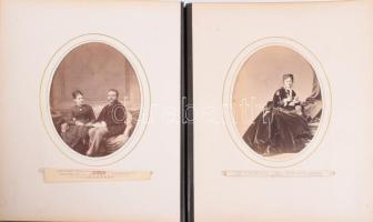 ca 1860-1870 Fotótörténeti gyűjtemény 130 db kiváló állapotú vizitkártyával és kabinetfotóval, mind ...