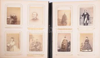 ca 1860-1870 Fotótörténeti gyűjtemény 130 db kiváló állapotú vizitkártyával és kabinetfotóval, mind ...