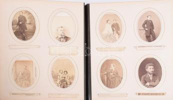 ca 1860-1870 Fotótörténeti gyűjtemény 130 db kiváló állapotú vizitkártyával és kabinetfotóval, mind ...