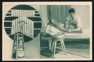 1935 A pöstyéni (Felvidék) gyógyiszap felhasználása Gamma-Kompress kezeléskor, reklámlap postán elküldve, szép állapotban