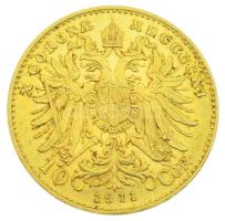 Ausztria 1911. 10K Au "Ferenc József" (3,39g/0.900) T:XF
Austria 1911. 10 Corona Au &quot...