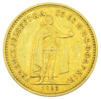 1893KB 10K Au "Ferenc József" Körmöcbánya (3,39g/0.900) T:XF ph. Hungary 1893KB 10 Korona Au "Franz Joseph I" Kremnitz / Kremnica (3,39g/0.900) C:XF edge error Adamo K8