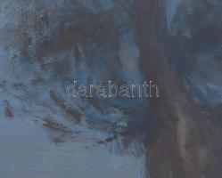 Szilvásy Margit (1898-1977): Balaton. Vegyes technika, papír, jelezve balra lent. 30,5x39 cm. Dekora...