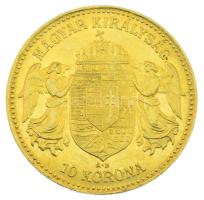 1908KB 10K Au "Ferenc József" Körmöcbánya (3,40g/0.900) T:AU,XF
Hungary 1908KB 10 Korona ...