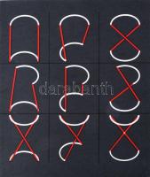 Mengyán András (1945-): Formák logikája. Szitanyomat, papír, jelezve jobbra lent. 34x29 cm