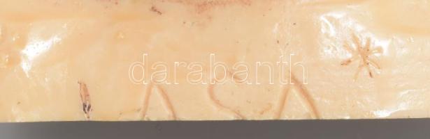 Kerub lány és fiú, gipsz őrlemény, jelzett 18x19 cm