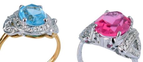 2 db ezüst gyűrű, jelzett br 8,41 g m: 56