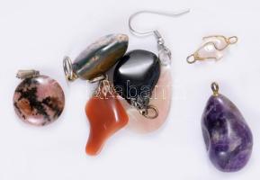 Drágakövek, medálok, borostyán, faragott nyaklánc szemek