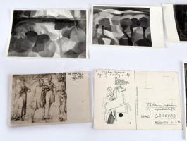 Zsáky István (1930-2001) festőművész alkotásait ábrázoló fotók, 69 db, vegyes méretben + 2 db neki k...