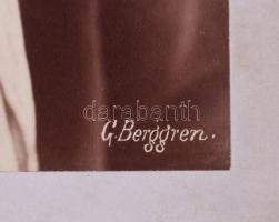 Berggren, Guillaume Gustave (1835-1920): Idős török férfi. Albumin fotó kartonon Cholnoky Jenő földr...