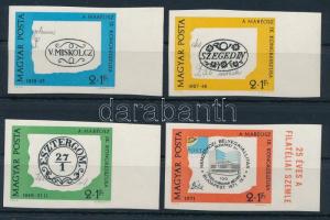 1972 Bélyegnap vágott ívszéli sor (1 értéken kis ujjlenyomat / small fingerprint)