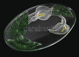 Francia kálamintás kínáló, jelzett, hibátlan, 39x24 cm