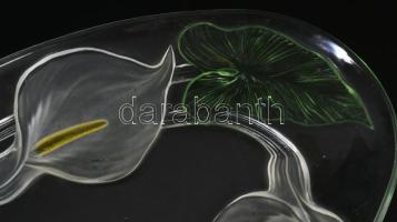 Francia kálamintás kínáló, jelzett, hibátlan, 39x24 cm