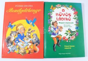 2 db - Füzesi Zsuzsa: Beszélgetőkönyv. Szeretetről, barátságról [...]. DEDIKÁLT! Bp., 1992, Pannon Könyvkiadó. + A bűvös ládikó. Magyar népmesék. Közreadja: Kuntár Lajos. Füzesi Zsuzsa rajzaival. DEDIKÁLT! Vasszilvágy, 2004, Magyar Nyugat Könyvkiadó. Kiadói kartonált kötés, jó állapotban.