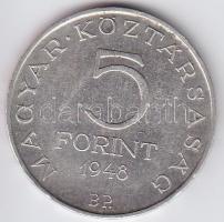 1948. 5Ft Ag "Petőfi" T:2- ph