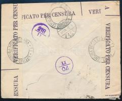 1941 Cenzúrázott levél Budapestre / Censored cover to Hungary "MILANO"
