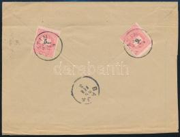 1899 Ajánlott levél 4 x 5kr bélyeggel bérmentesítve "APATIN" - Baja