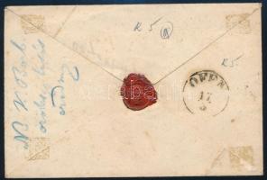 ~1864 15kr levélen "PRESSBURG" / Mi 34 on cover