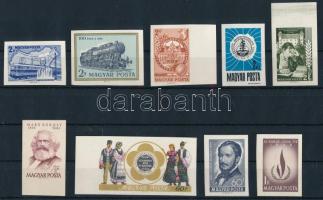 1968 Évfordulók - Események VI. 9 klf vágott bélyeg (1Ft ujjlenyomatok / fingerprints)