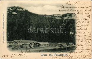 1902 Wannersdorf (Frohnleiten, Steiermark), Mayr-Melnhof AG Kartonhersteller Stammwerk. Jos. Höfler, Senefelder (Graz) / cardboard factory (EK)