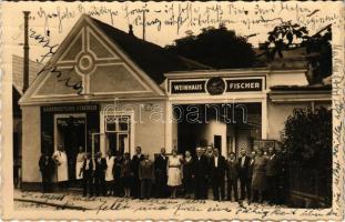 1933 Wien, Vienna, Bécs; Weinhaus &amp; Schankstube Fischer. Ottakringerstrasse 222. / wine hall and inn. photo (EK)