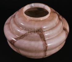Art deco márványozott mintás lámpabúra, pattogzással, d: 22 cm