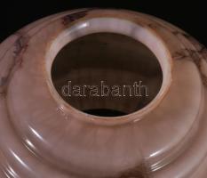 Art deco márványozott mintás lámpabúra, pattogzással, d: 22 cm